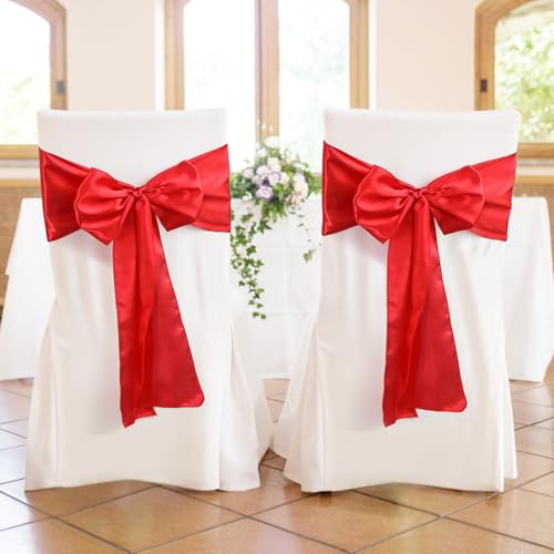 Red Satin Table Runner 12 x 108 Inches - Valentine's Day Decor, Set of 12 - Variation: Red / 12