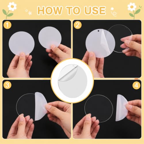 3 Inch Acrylic Keychain Blanks - Clear Round Discs with Hole - Pack of 30