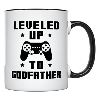 Godfather Proposal Coffee Mug - Will You Be My Godfather? Black Handle 11 Oz
