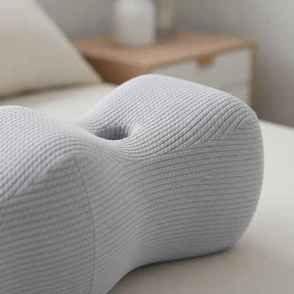 Memory Foam Knee Pillow for Side Sleepers Support Cushion with Cooling Cover