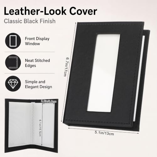 Leather Photo Booth Album for Wedding & Party Strips, Holds 80 Photos