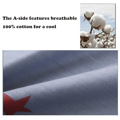Japanese Futon Mattress Cover with Zipper - Cotton Fleece, 70.9x86.6in / 180x220cm