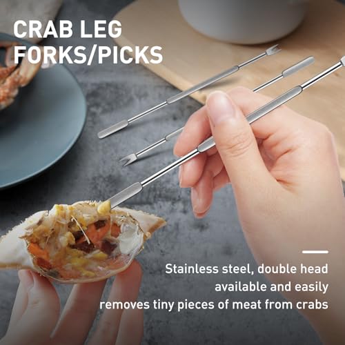 Red Crab Crackers and Seafood Tools Set - 10PCS Professional Kitchen Utensils