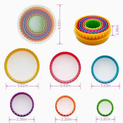 Cookie Cutter Set - 6 Piece Baking Mold for Flowers, Circles, and Rounds