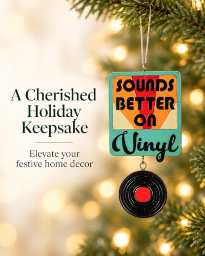 Vinyl Record Christmas Ornament - Music Lover Holiday Decor
