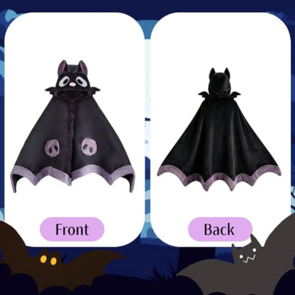 Adult Bat Hoodie Blanket - Wearable Animal Hooded Cape for Women