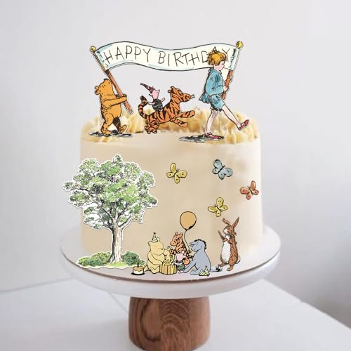 Winnie Cake Toppers for Birthday Decorations - 9 Pack