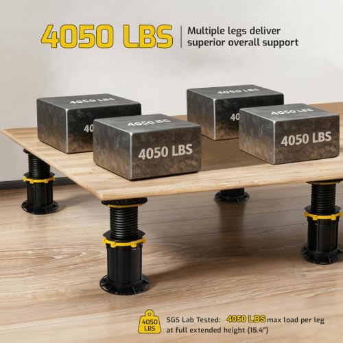 Adjustable Bed Support Legs 6.6-15.4 Inches - 2 Pack All Heights in One