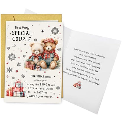 Christmas Card for Couples - Sweet Holiday Greeting Card with Heartfelt Message - To a Very Special Couple