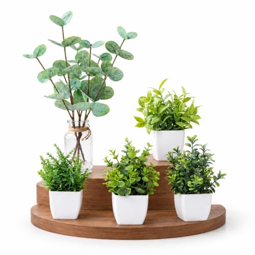 Artificial Plants Set with Faux Eucalyptus & Greenery - White Greenery Variation