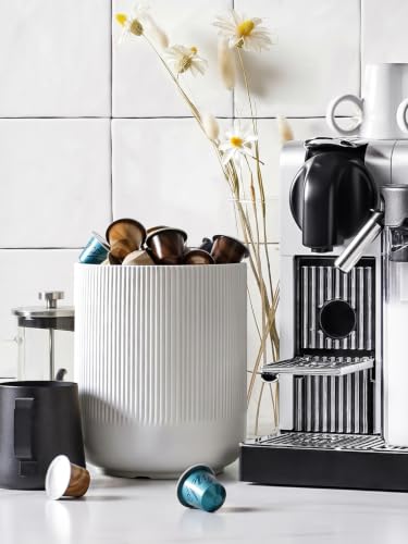 Large Ceramic Kitchen Utensil Holder White 7.3 Inch Countertop Organizer