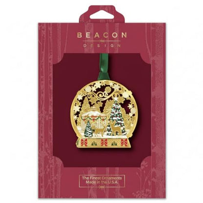 Christmas Wonderland Brass Hanging Ornament - Holiday Decor, USA Made