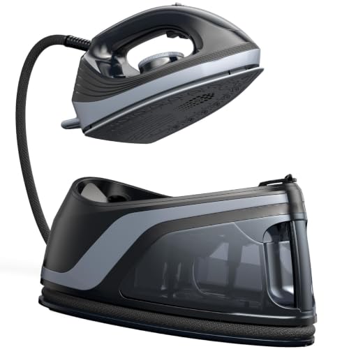 Steam Iron with Large Water Tank 1600W Ceramic Soleplate Auto-Off Safety