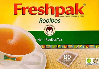 Freshpak Pure Rooibos Tea 80 Tagless Bags, Pure Rooibos and No Rooibos Infusion, New Packaging (Pack of 3)