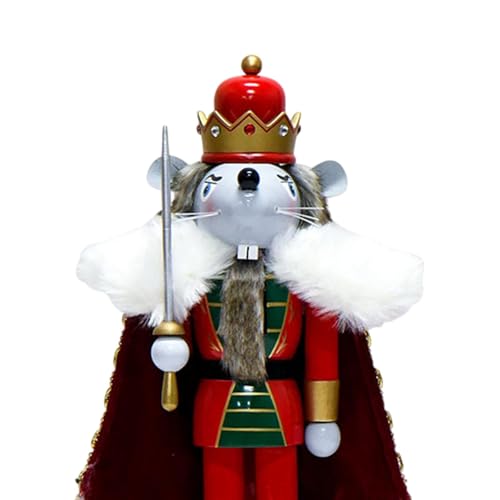 Wooden Nutcracker Figurine Mouse King Christmas Decor 36cm