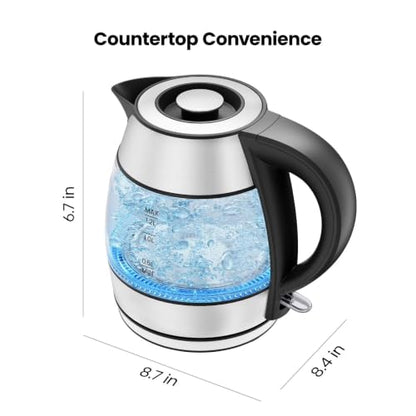 Electric Tea Kettle 1.2L Stainless Steel 1500W Removable Lid