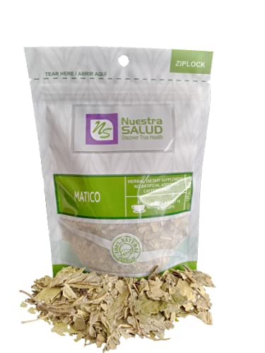 Nuestra Salud Matico Tea - Herbal Tea Leaf from Peru (30g) in a Zip-Lock Bag - 100% Natural and Caffeine Free Leaves