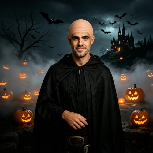 2PCS Latex Bald Cap for Halloween Makeup Costume Party Adults & Women