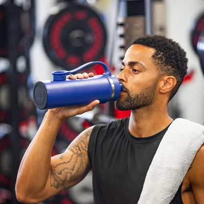 RTIC 30oz Insulated Water Bottle with Protein Shaker - Cobalt