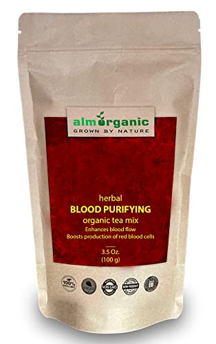 Anemia Tea | Herbal Tea Mix | Blood Cleanse | Purifying | Infected Blood | Red Blood Cells | Low Hemoglobin | Blood Circulation | 100 Gr. | 3.5 Oz.