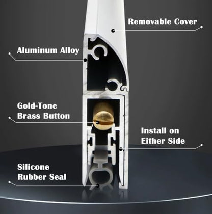 Automatic Door Bottom Seal 28 Inch with Hardware & Silicone for Exterior & Interior Doors - Variation of THIS listing
