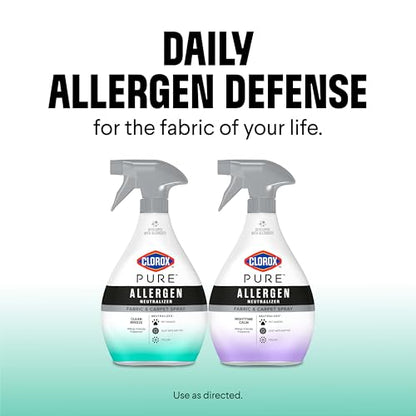 Clorox PURE Allergen Neutralizer Fabric and Carpet Spray, Clean Breeze, 26 Fluid Ounces