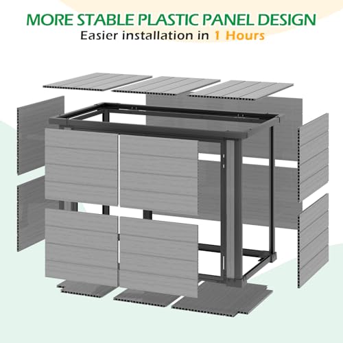 Outdoor Resin Storage Cabinet 23 Cu.Ft Weatherproof Garden Locker