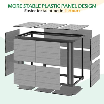 Outdoor Resin Storage Cabinet 23 Cu.Ft Weatherproof Garden Locker