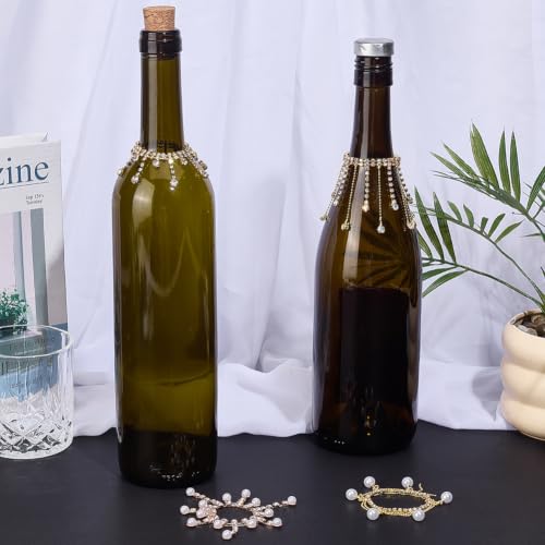 Gorgecraft Rhinestone Wine Bottle Tassel Set - Golden & Light Gold, 12cm
