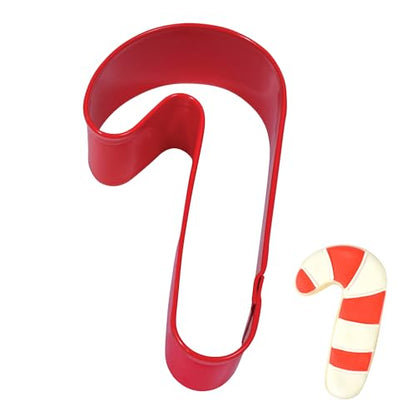 Red Cookie Cutter 3.5 Inch Candy Cane Shape Holiday Baking Tool