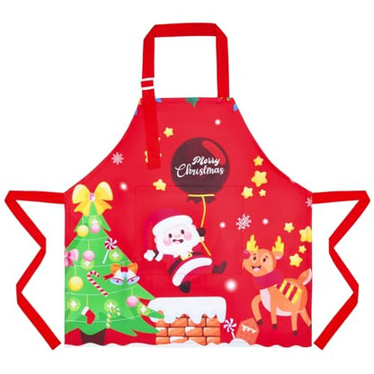 Kids Rainbow Unicorn Chef Apron Small 3-5 Years Christmas Tree Design