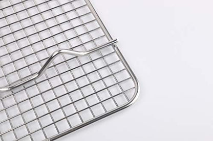 MASTERRACK Jelly Roll Pan Stainless Steel Cooling Rack and Wire Grate Heavy Duty (10"X14.75"X0.7")