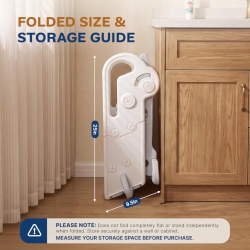 HOMEAL Toddler Step Stool for Bathroom Sink - 3 Step Gray Child Potty Training