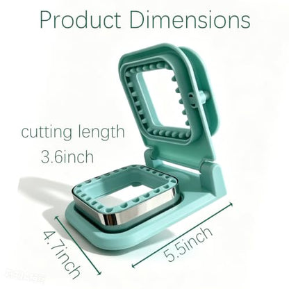 Square Crustless Sandwich Cutter and Sealer - Light Blue, Effortless 2-in-1 Bread Mold