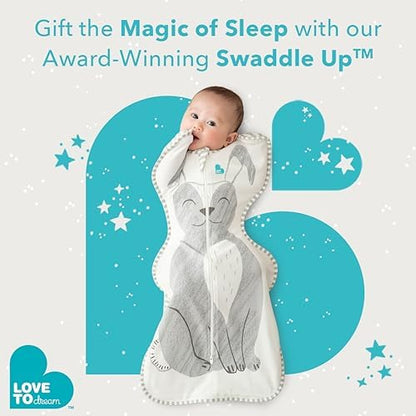 Love to Dream Swaddle UP, Baby Sleep Sack, Self-Soothing Swaddles for Newborns, Improves Sleep, Snug Fit Helps Calm Startle Reflex, New Born Essentials for Baby, 5-8.5 lbs, Denim