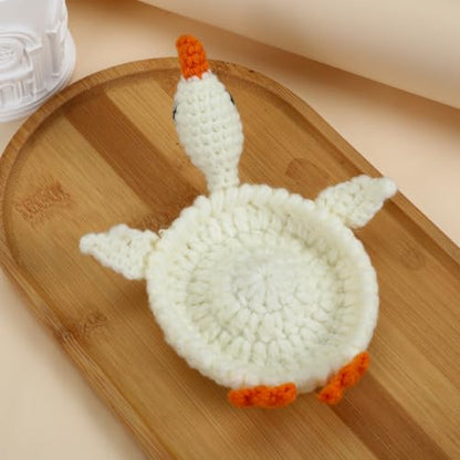 5-Pack Crochet Animal Coasters Pop Up Whimsical Mug Rugs for Home & Desk Decor