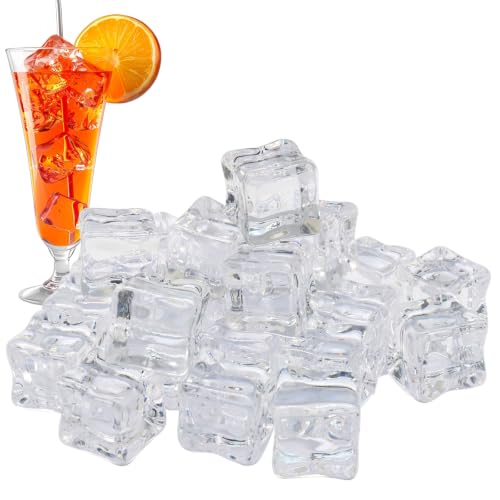 25 Pcs Clear Acrylic Fake Ice Cubes 0.71 inch for Decor, Vase Fillers & Photography Props - Variation of THIS listing