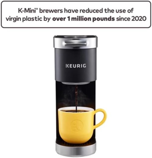 Keurig K-Mini Plus Coffee Maker - Compact 5-Inch Brewer with K-Cup Pod Storage | Black, 6-12 Cups