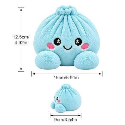 DPKLAD Jumbo Plush Dumpling Pillow with Steamer - Blue, One Size