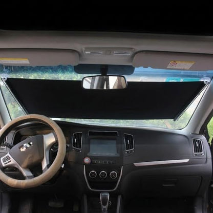Blackout Window Shade with Suction Cups - 26x48 Inches, No Drill, Portable, Removable, Light Blocking for Home, Office, Car - Black Variation