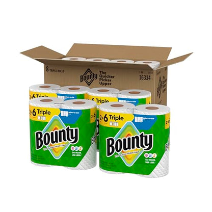 Bounty Select-A-Size Paper Towels, White, 8 Triple Rolls = 24 Regular Roll