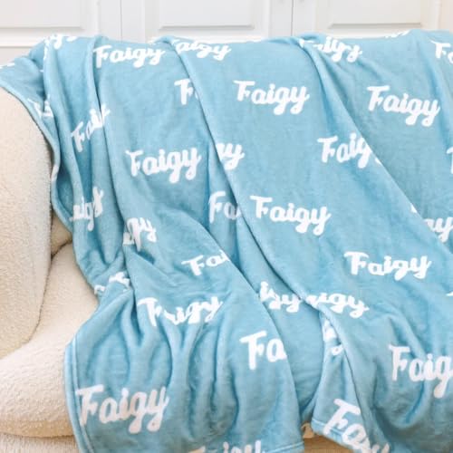 Personalized Baby Blanket with Name - Soft Fleece Nursery Throw for Girls and Boys