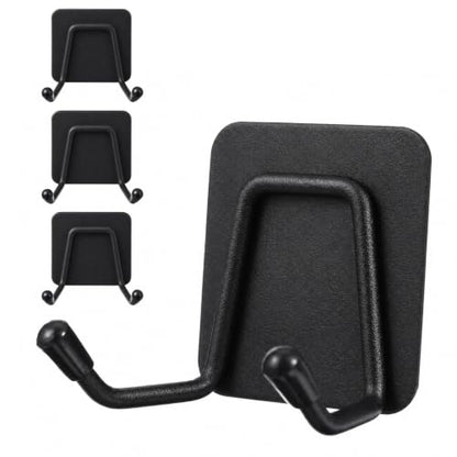 Self-Adhesive Stainless Steel Wall Hooks 3-Pack Heavy Duty Organizer