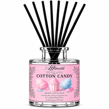 Affinati Cotton Candy Reed Diffuser - Highly Fragrant Home Fragrance