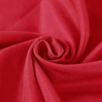 Fokitut 6 Pack Round 132 Inch Tablecloth - Red Stain & Wrinkle Resistant Polyester