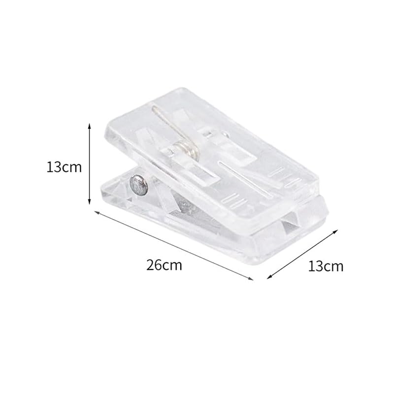 50 Pack Clear Clips for Photos - PVC Window & Wall Hanger Clamps, Multi-Purpose Clips for Christmas Lights, Posters, Papers