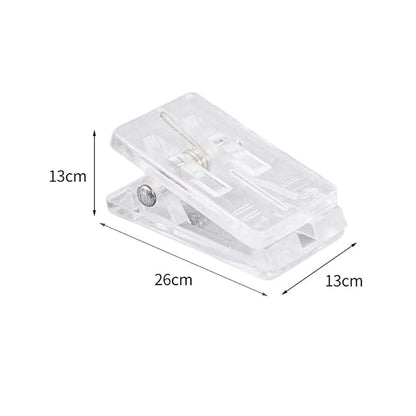 50 Pack Clear Clips for Photos - PVC Window & Wall Hanger Clamps, Multi-Purpose Clips for Christmas Lights, Posters, Papers