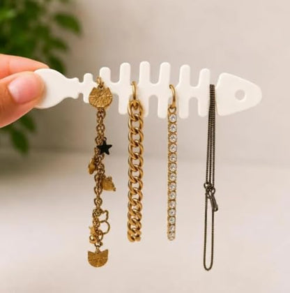 6PCS Fish-Shaped Jewelry Holders for Rings Earrings Charms - Portable Ocean Gift