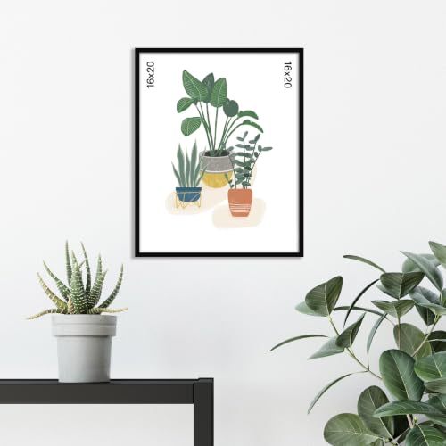 16x20 Black Flat Profile Wall Photo Frame - Lightweight Picture Frame