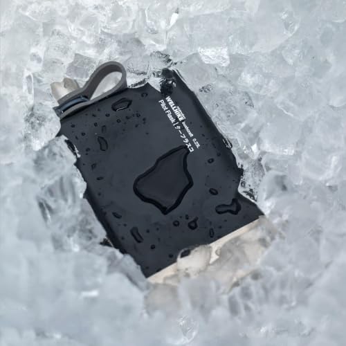 8oz Stainless Steel Outdoor Hip Flask with Leak-Proof Cap - Black